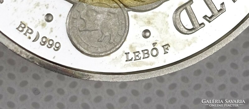1P933 Lebó Ferenc: Hungarian Foreign Trade Bank 1992 silver medal