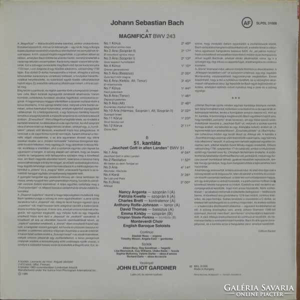 Bach -Gardiner, Argenta, Kwella,Brett,Thomas - Magnificat / "Jauchzzet Gott In Allen Landen" (LP)