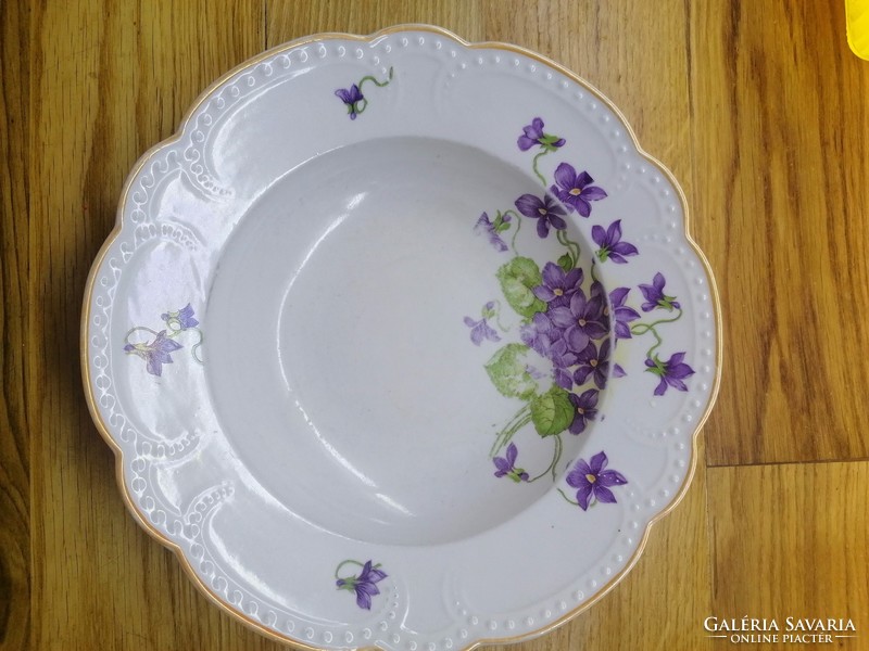 Zsolnay violet wall plate