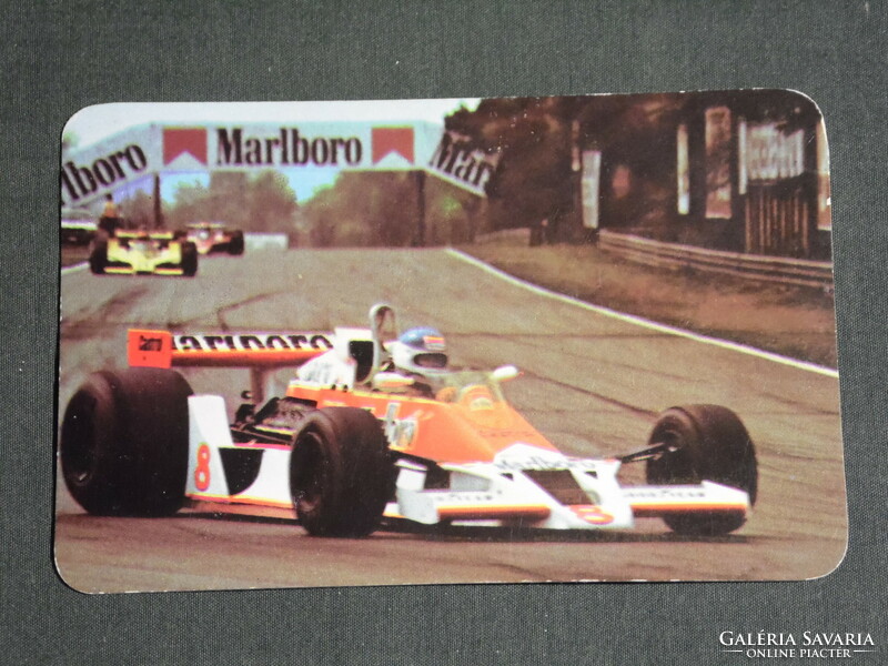 Kártyanaptár, James Hunt McLaren M,  F1, Forma 1 versenyautó, 1983,   (4)