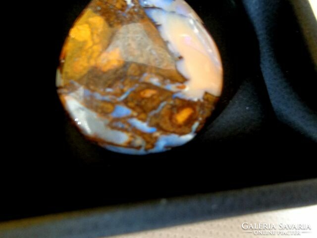Boulder opal pendant and chain