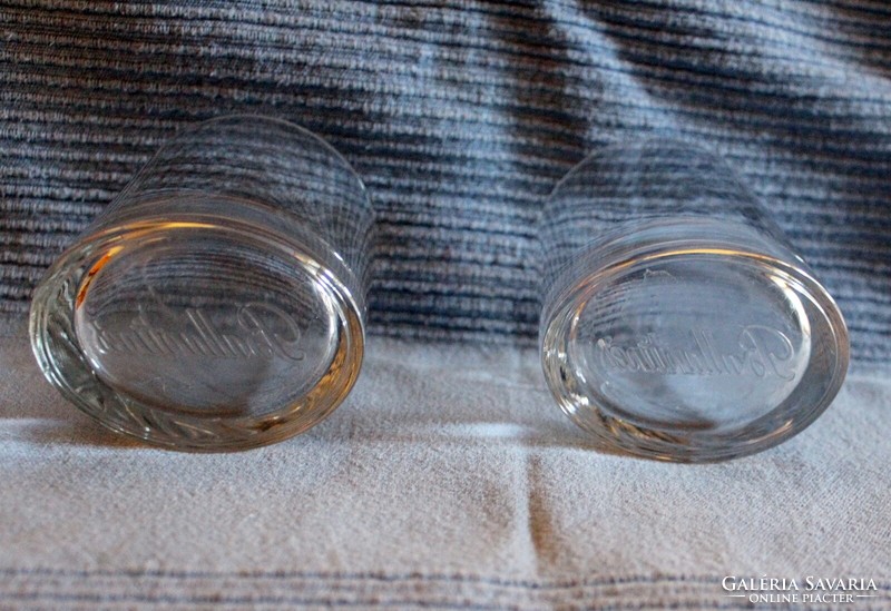 2 Ballantines glass glasses