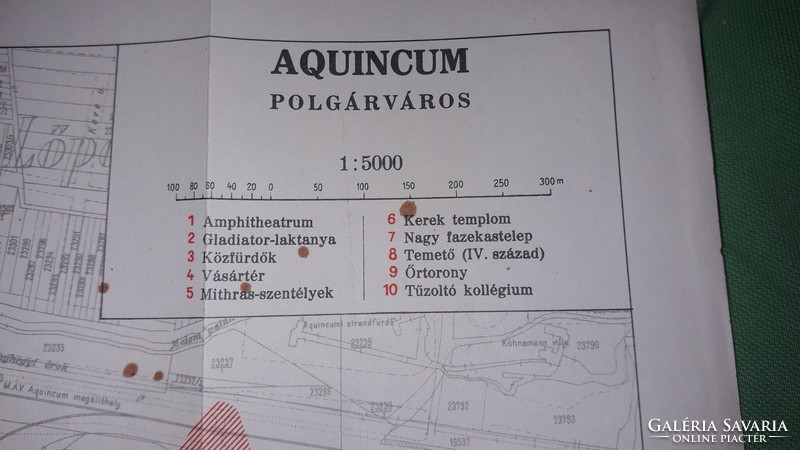 Antik II. VH. AQUINCUM - ÓBUDA POLGÁRVÁROS katonai térkép M.KIR. HONVÉD TÉRKÉPÉSZET a képek szerint