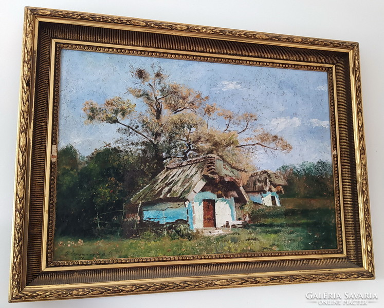 Jobbágy-homolya oil painting - huts guarantee!