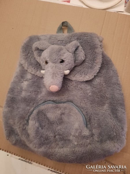 Plush toy, elephant backpack, negotiable