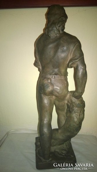 Grantner Jenő (B.Pest,1907-B.Pest 1983) Toldi terrakotta szobor,hibátlan, 36 cm