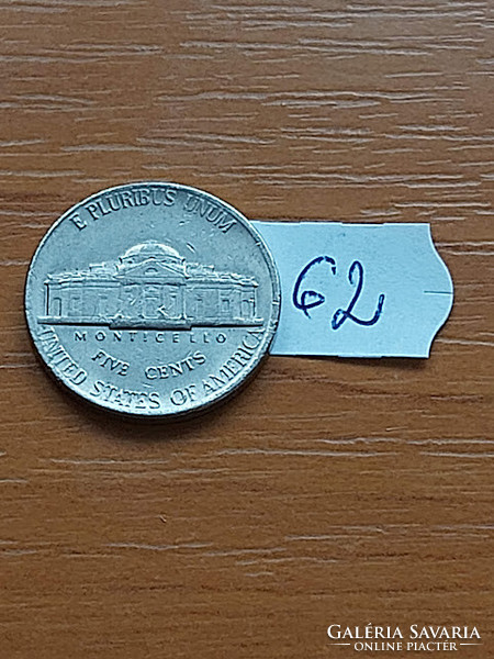 USA 5 CENT 1989 / P, Thomas Jefferson, Réz-nikkel  62