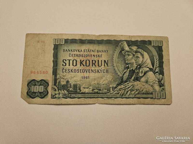 1961-es 100 Korona Csehszlovákia
