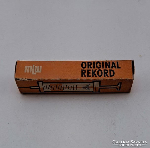 Old glass-metal syringe 2 ml record - mid century