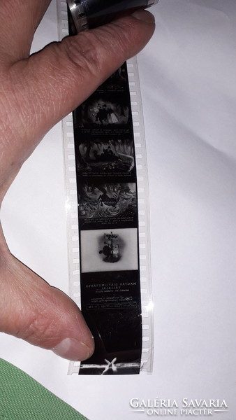 Old black-and-white fairy tale slide film - Little Red Riding Hood and the Wolf according to the pictures
