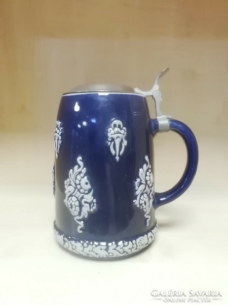 Art deco blue porcelain jug