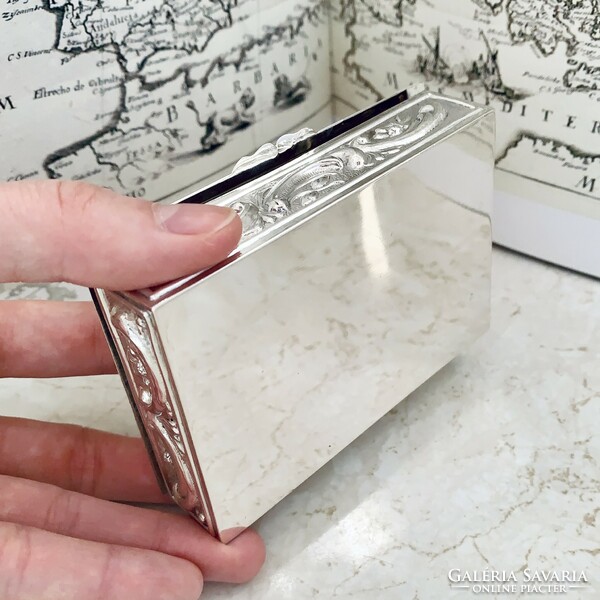 900 silver jewelry box with Hungarian hallmark, video available