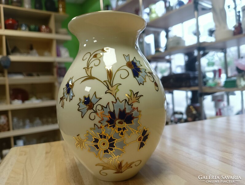 Zsolnay cornflower vase