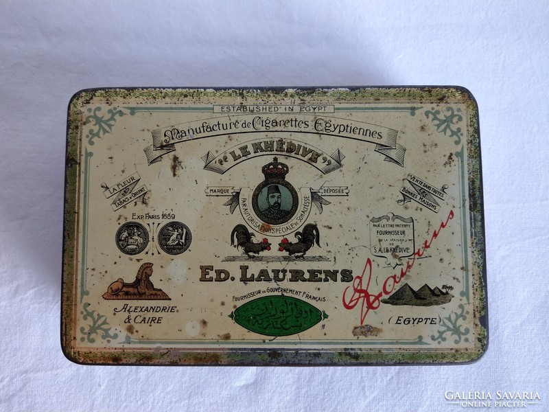 Ed. Laurens Egyptian cigarette metal box
