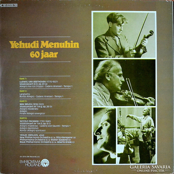 Menuhin – Beethoven /Bruch/Paganini,Klemperer /Vioolconcert Nr. 1 (2xLP, Comp)