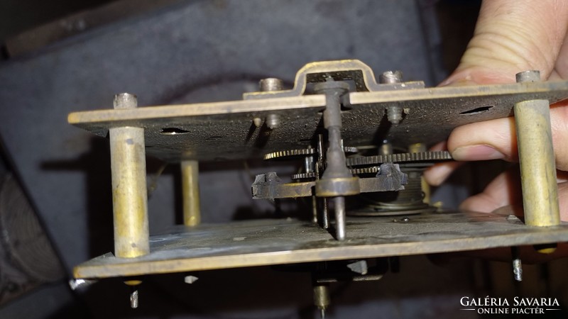 Antique clock mechanism marked Gustav Becker