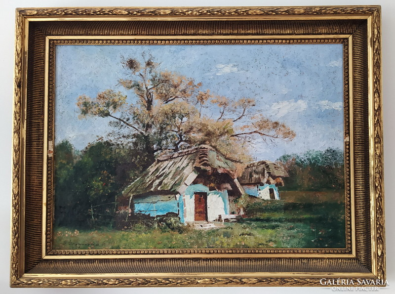 Jobbágy-homolya oil painting - huts guarantee!