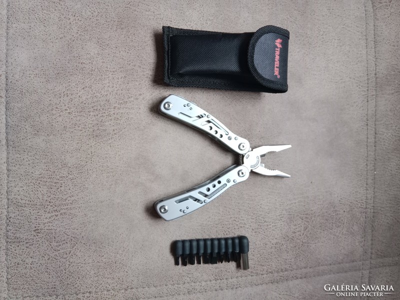 Military knife and pliers in case