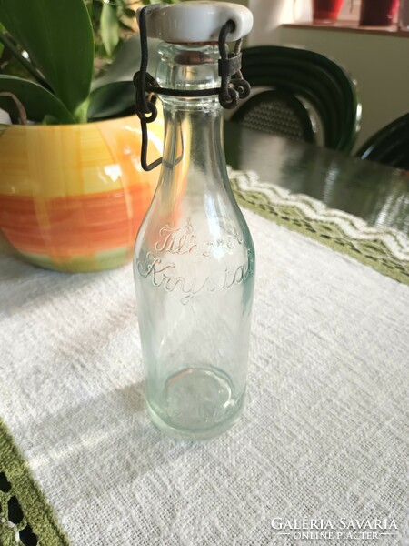 Old retro water bottles with coat of arms