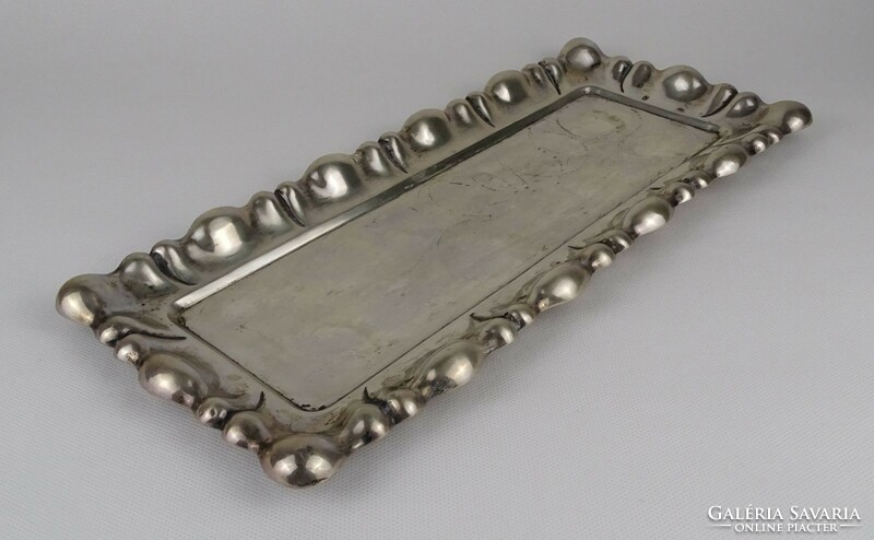 1P951 old marked 800 blister silver tray 15 x 34 cm 330 g