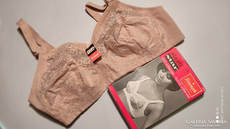 Vintage triumph elasti star underwear bra size 100 b with new label in box