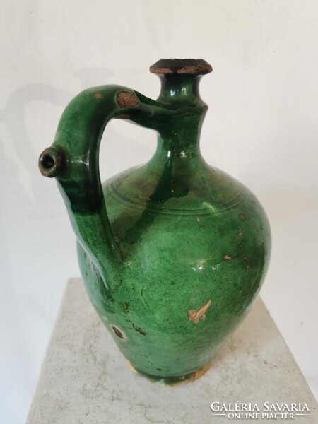 Green, folk jug, calocsa