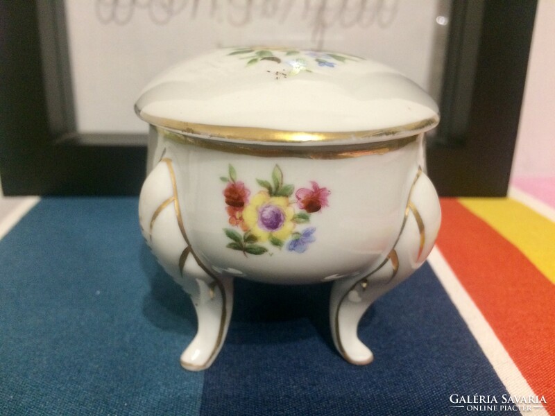 Vintage jlmenau porcelain sugar bowl-jewelry holder