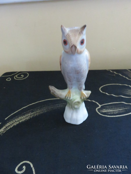 Herend rare owl figure 13 cm, with anniversary marking