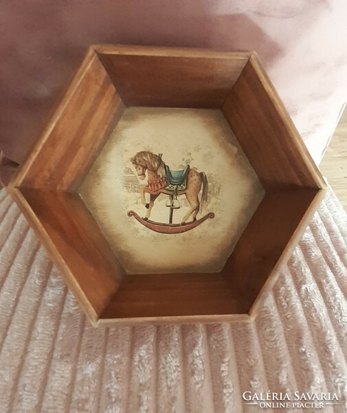 Rocking horse wooden offering, tray, holder