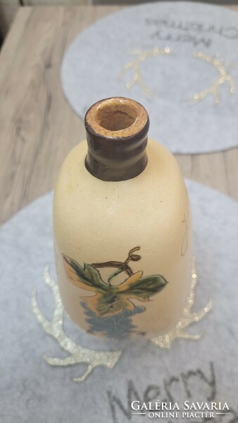 Ceramic bottle.