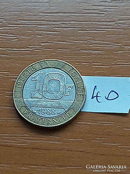 French 10 French francs 1988 bimetal 40