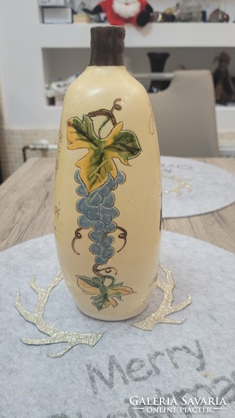 Ceramic bottle.