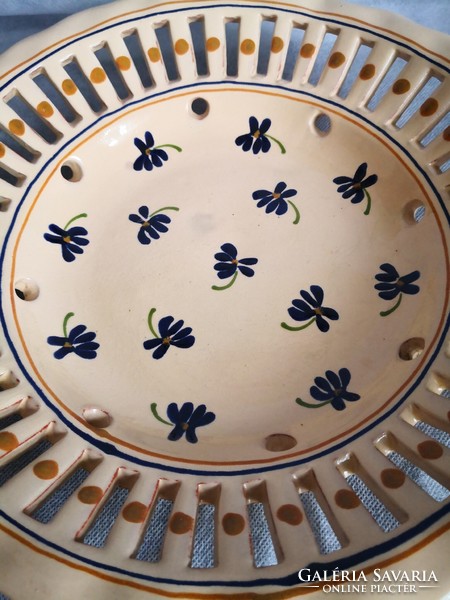 Ceramic bowl from Hódmezővásárhely, marked, large size
