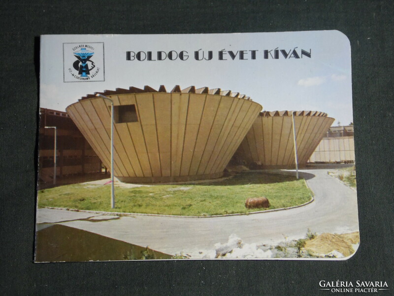 Card calendar, Szolnok water and sewerage company, county spa and beach spas, 1983, (4)