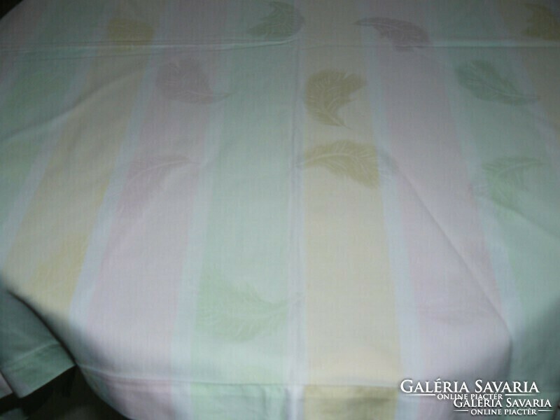 Charming vintage feather pastel damask tablecloth