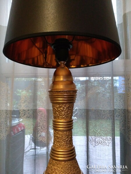 Giga, marked Italian, gilded ceramic lamp from the 60s