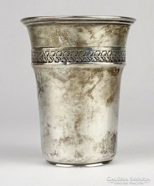 1P946 antique 800 silver Marian baptism cup 45 g