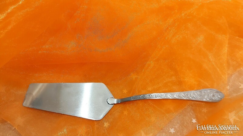 Russian silver-plated pastry spatula