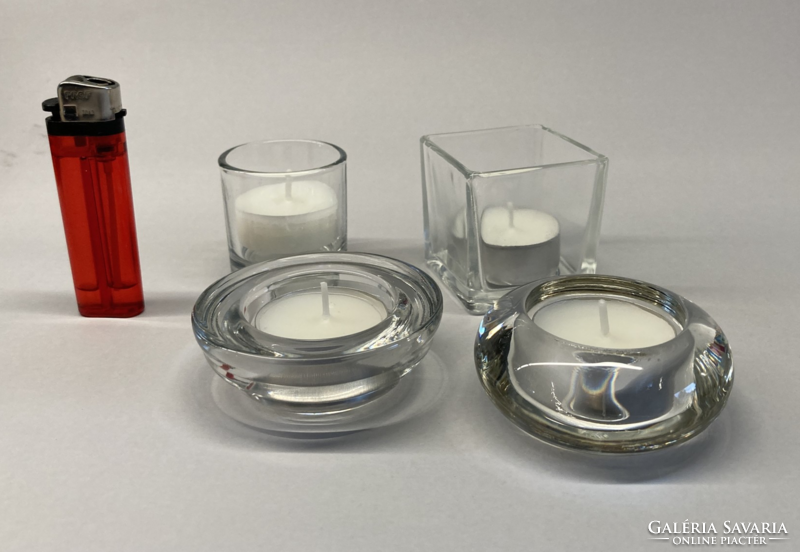 Small glass tealight holders