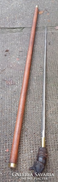 Carved tiger or leopard head sètapàlca sètabot dagger stick sword