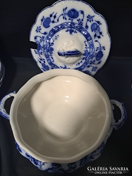 24 db- ból álló Angol Antik Johnson Bros Porcelán Étkészlet 6 személyes