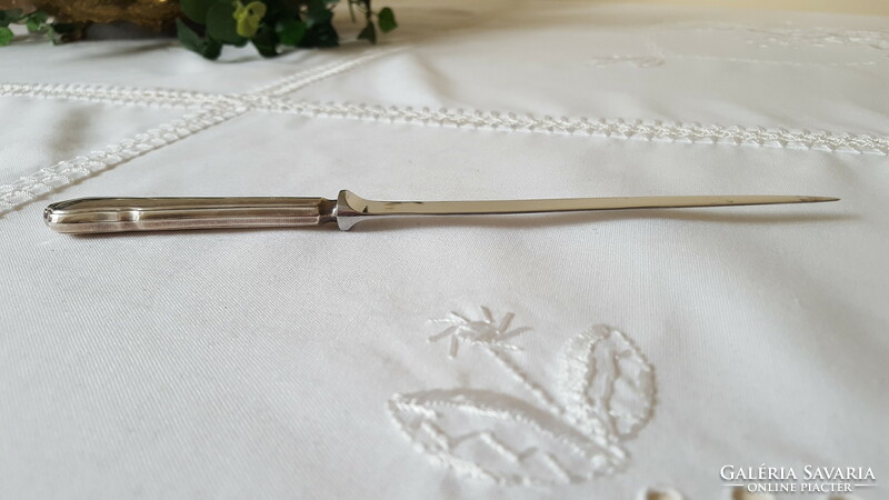 English silver-handled leaf opener