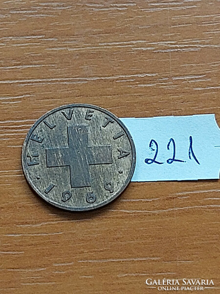 Switzerland 2 rappen 1963 bronze 221