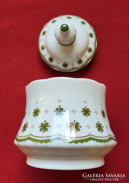 Winterling Röslau Bavaria német porcelán cukortartó lóhere mintával
