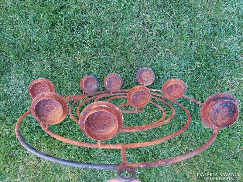Régi vas gyertyatartó függeszthető nagy kerti dísz vintage mécsestartó 50 cm