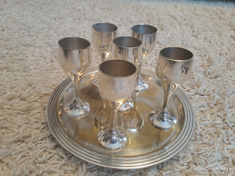 Silver-plated brandy set