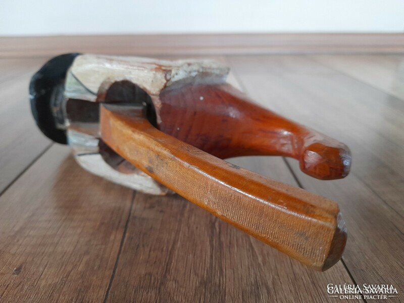 Antique carved wooden nutcracker