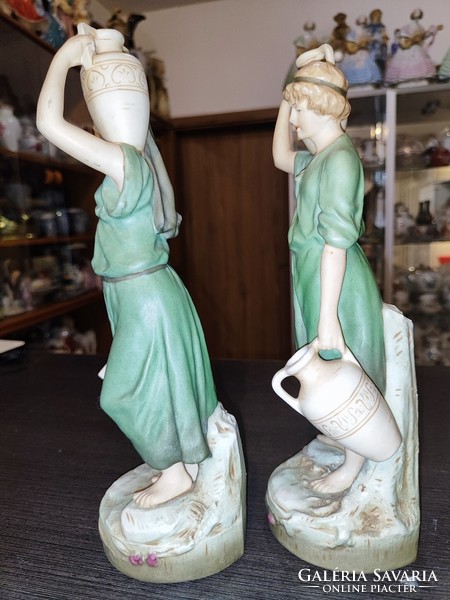 Royal dux antique couple figures