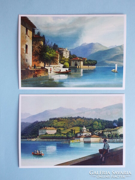 Képeslap (M1) - Olaszország - Comói-tó az 1840-es években - LEÍRÁS!!!