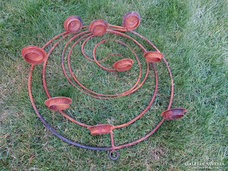 Old iron candle holder can be hung large garden ornament vintage candle holder 50 cm